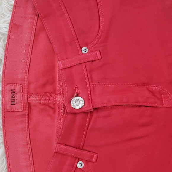 HUDSON Krista Ankle Super Skinny Jeans Currant Red sz 29 Women's Colored Denim - Picture 5 of 6